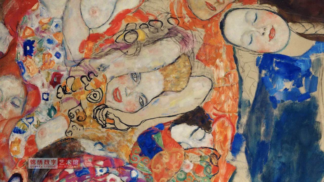 锦绣画屏 克林姆特Gustav Klimt 新娘 The Bride (unfinished)