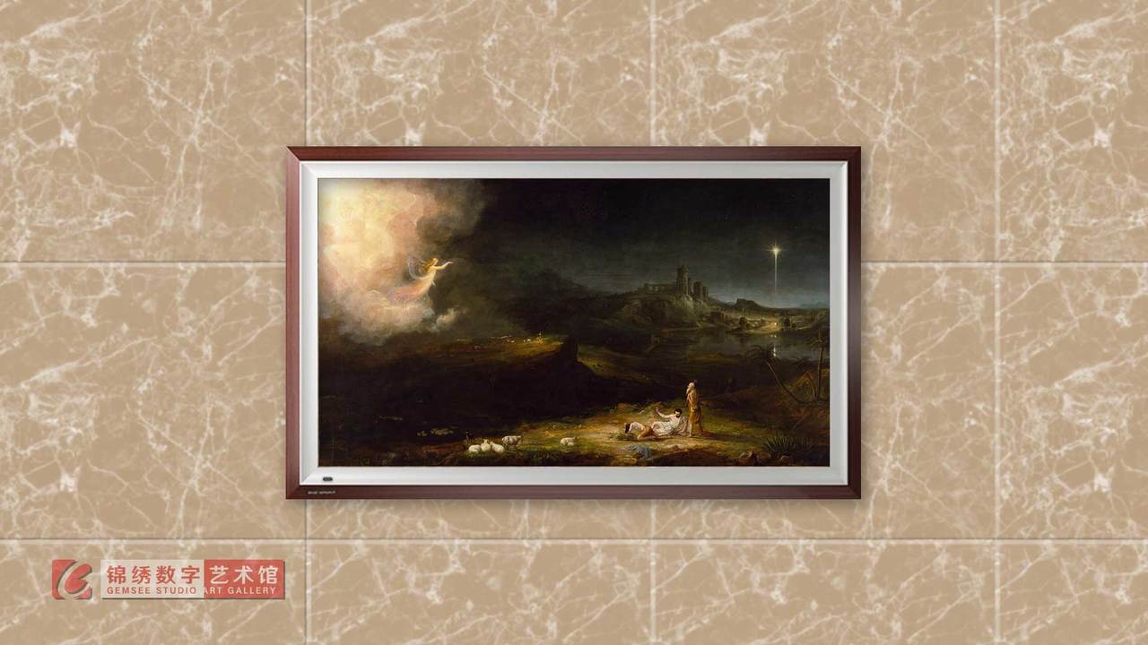 锦绣画屏 出现在牧羊人面前的天使 托马斯·科尔