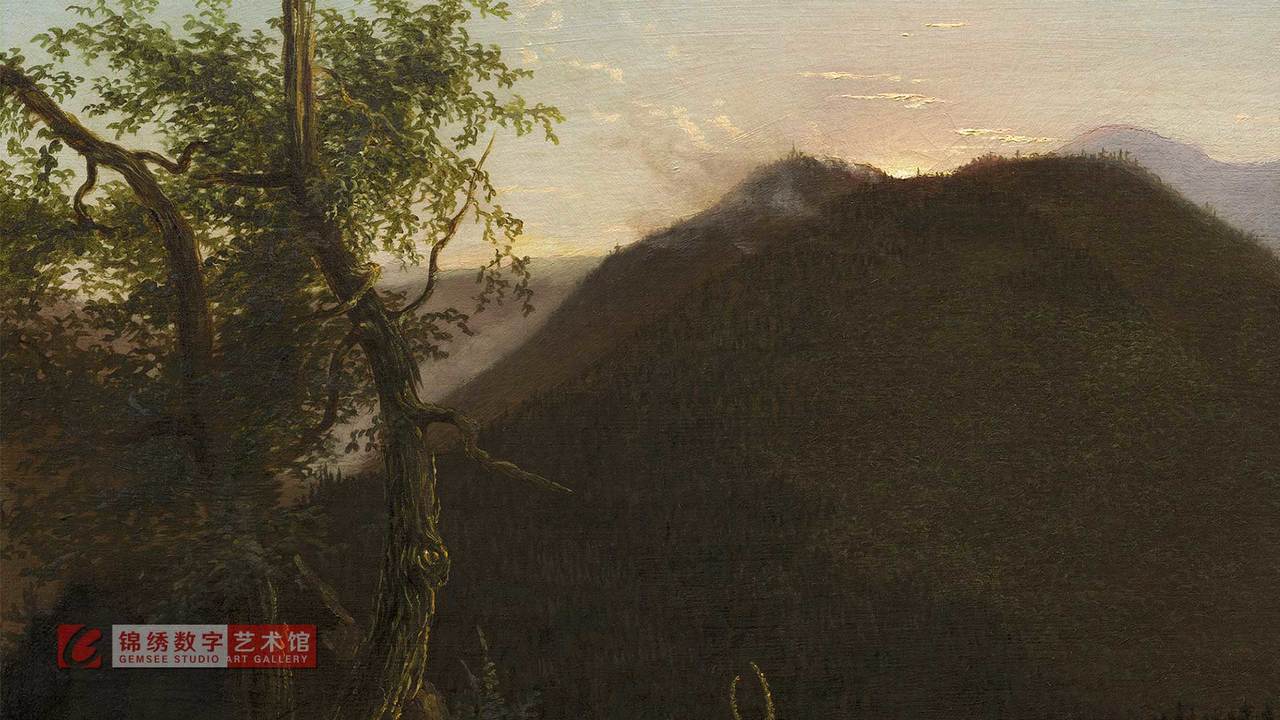 锦绣画屏 卡次启尔山脉的日出 托马斯·科尔
