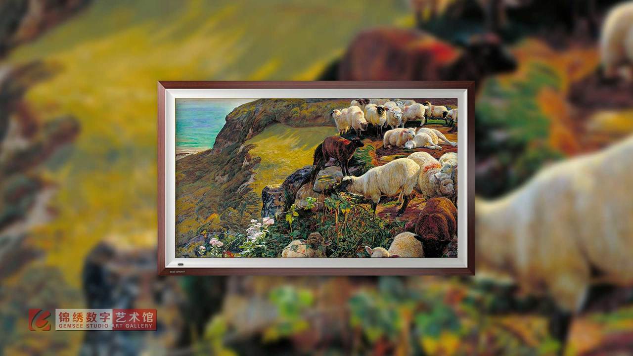 锦绣画屏 英国海岸或迷途的绵羊 亨特