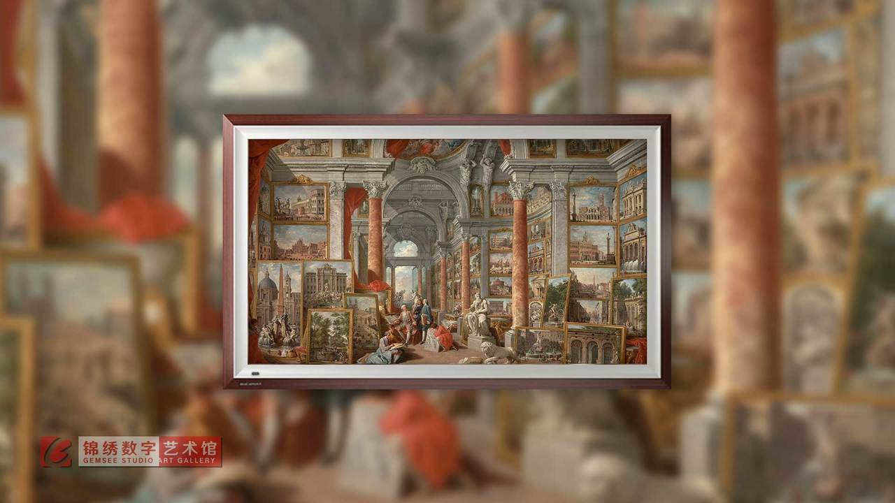 画屏 现代罗马风景画廊 帕尼尼