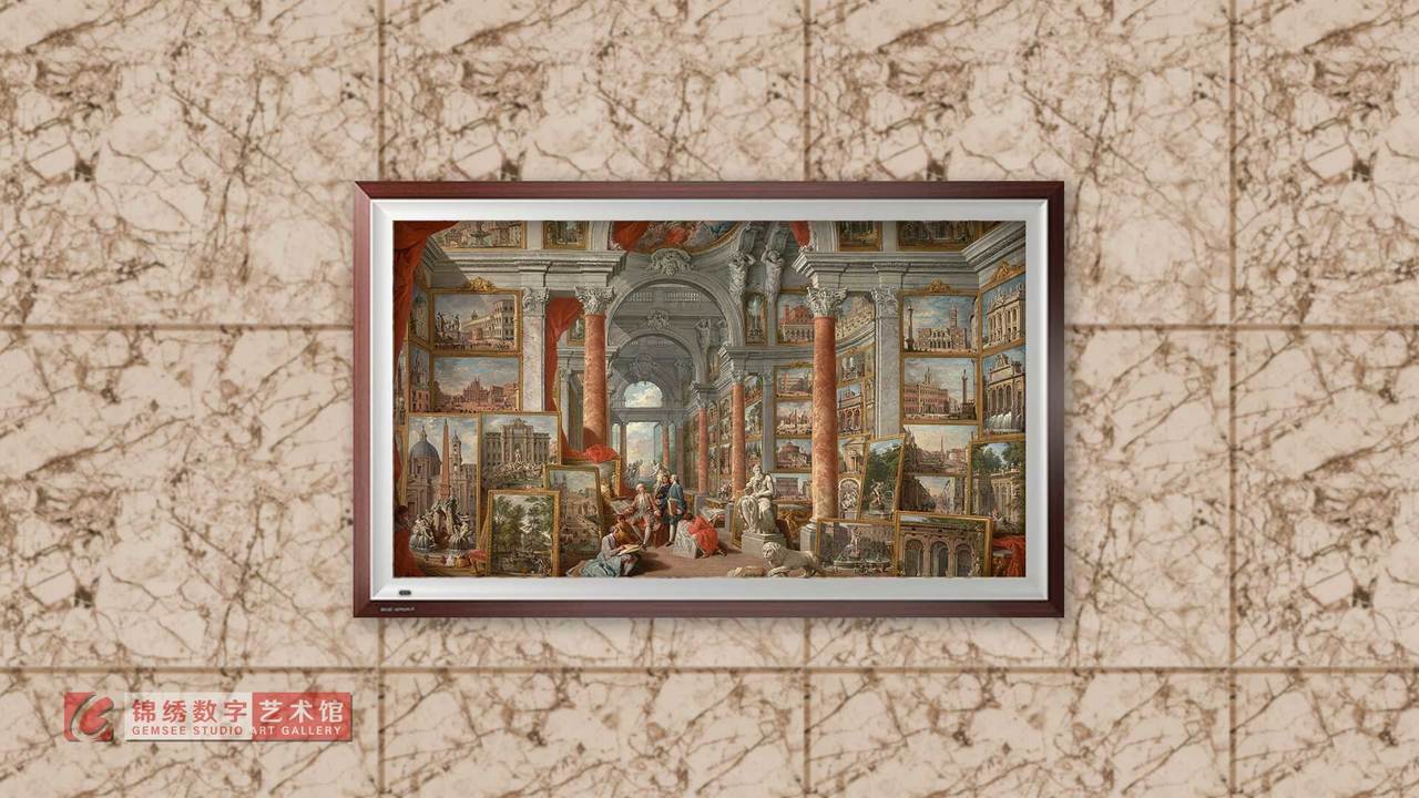画屏 现代罗马风景画廊 帕尼尼