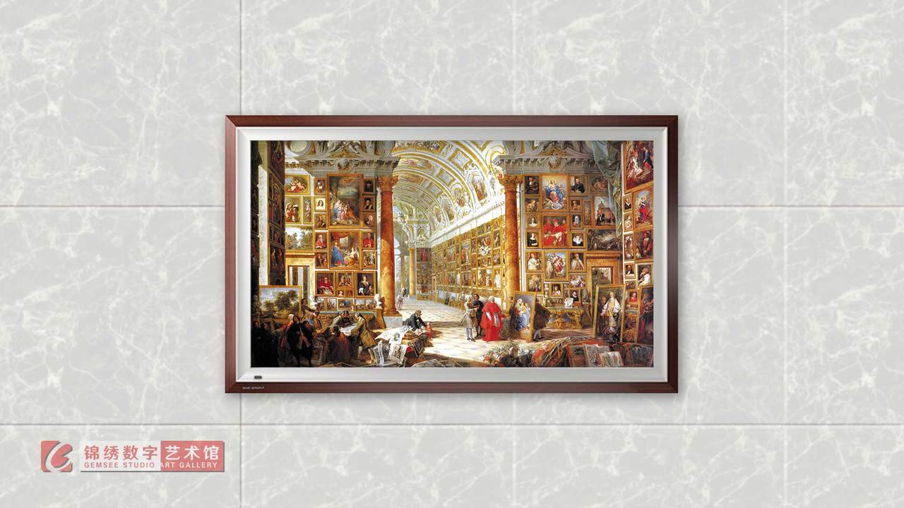 画屏 藏有主教作品的画廊内部 帕尼尼