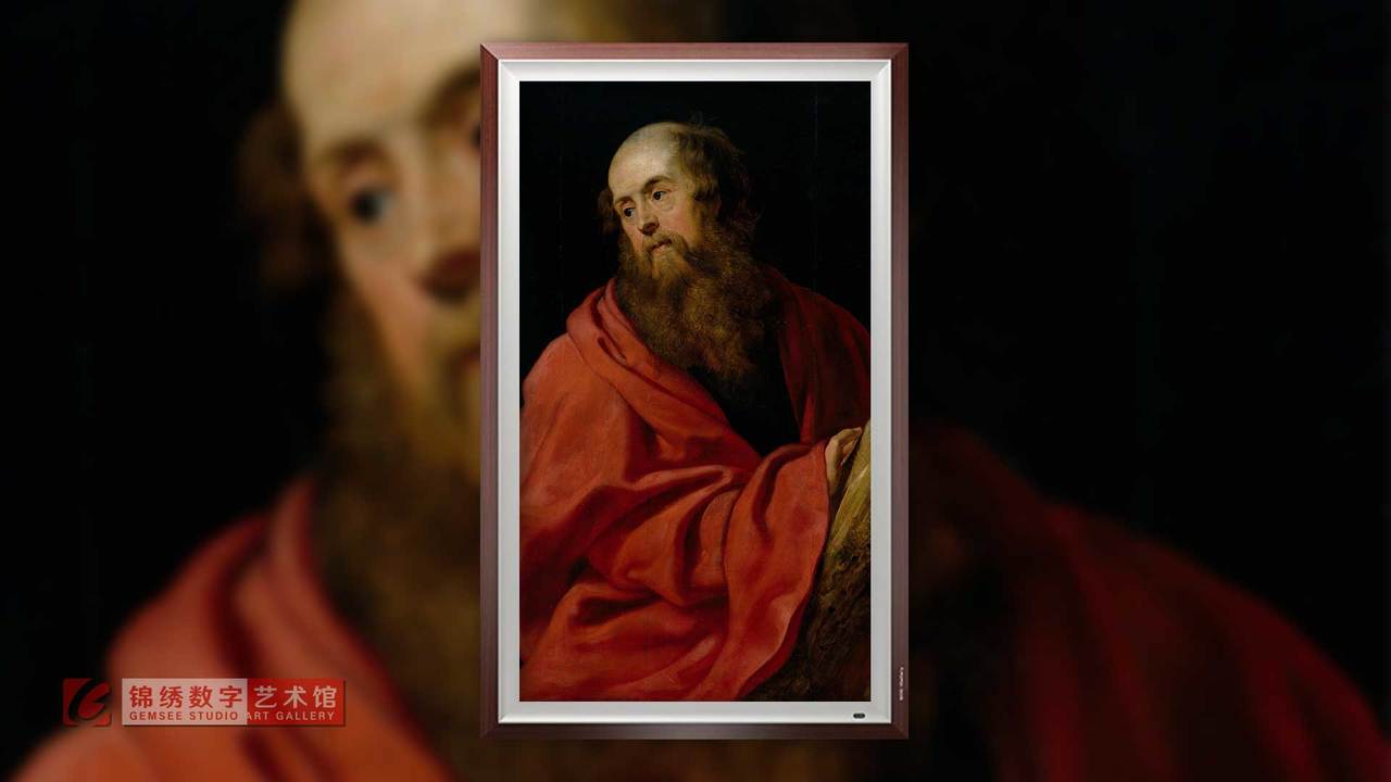 画屏 十二门徒之圣安德烈肖像 鲁本斯